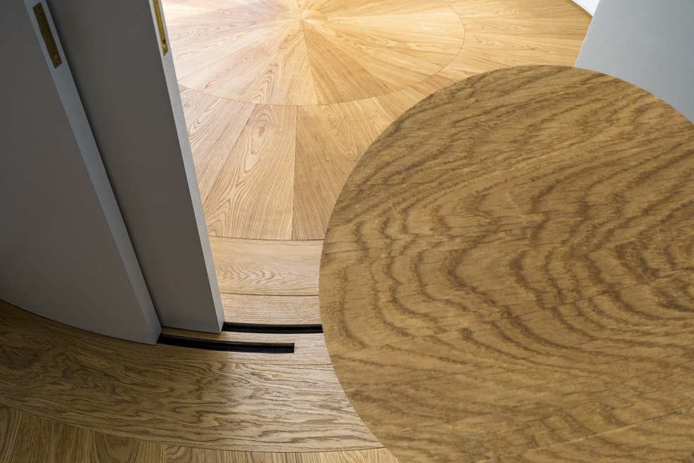 wood flooring doorway magnified